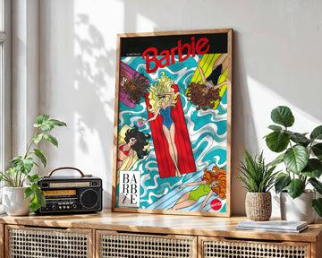 Barbie Vacay Vintage Retro Print wall - art - picture - poster