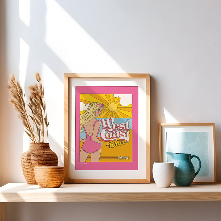 Barbie West Coast Wave Retro Print wall - art - picture - poster