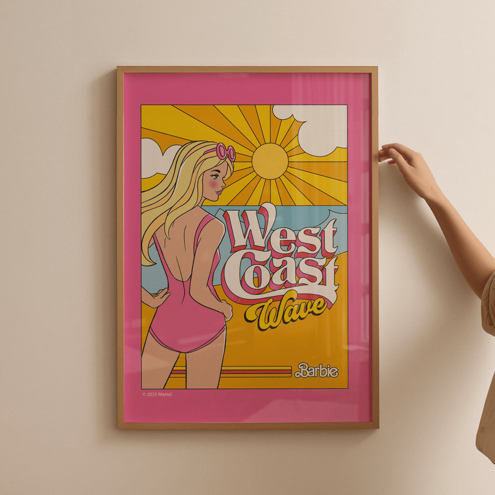 Barbie West Coast Wave Retro Print wall - art - picture - poster