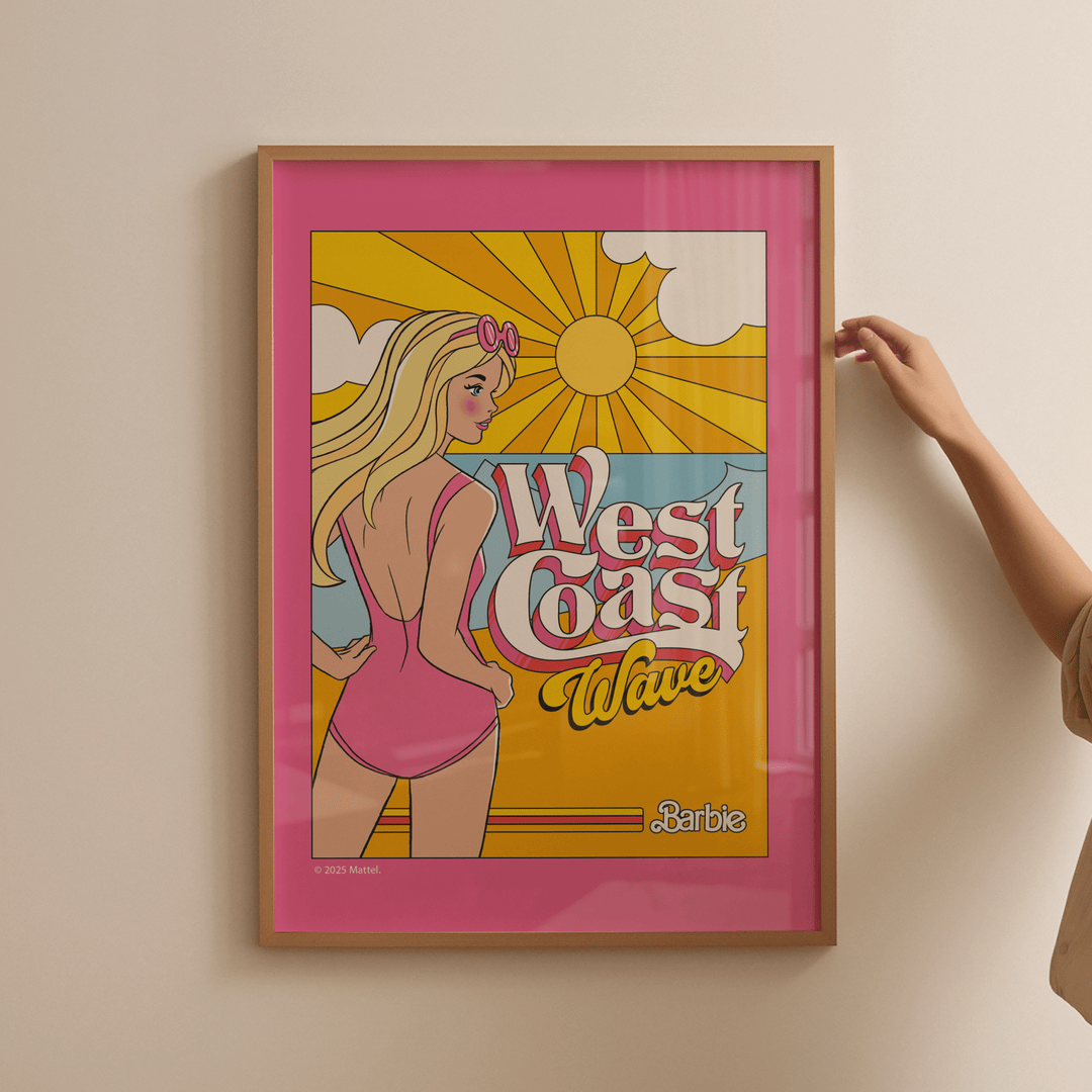 Barbie West Coast Wave Retro Print wall - art - picture - poster