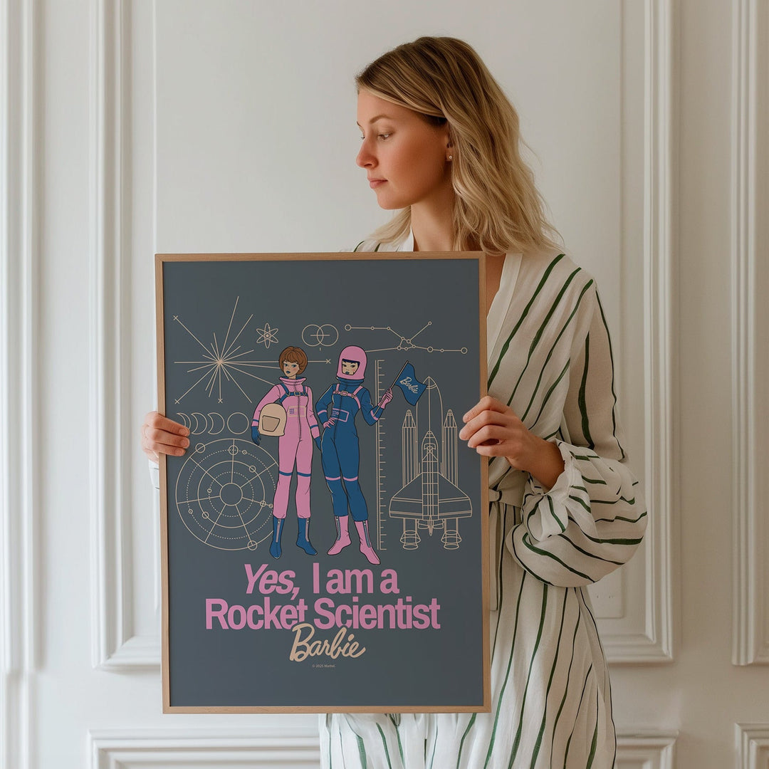 Barbie Yes I Am A Rocket Scientist Print wall - art - picture - poster