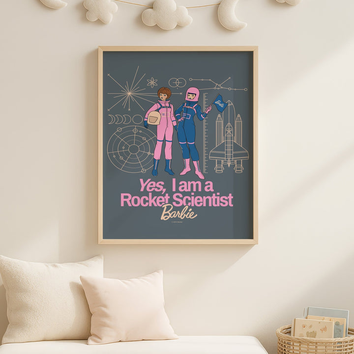 Barbie Yes I Am A Rocket Scientist Print wall - art - picture - poster