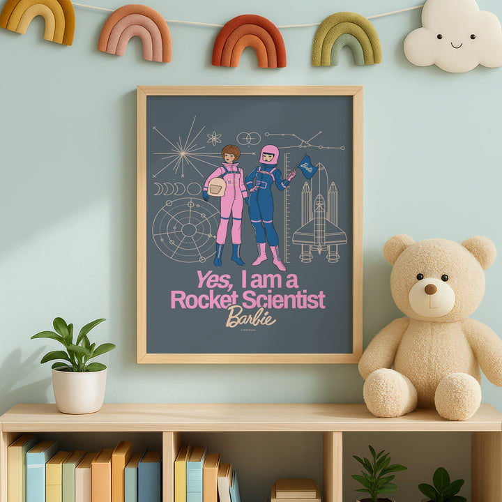 Barbie Yes I Am A Rocket Scientist Print wall - art - picture - poster