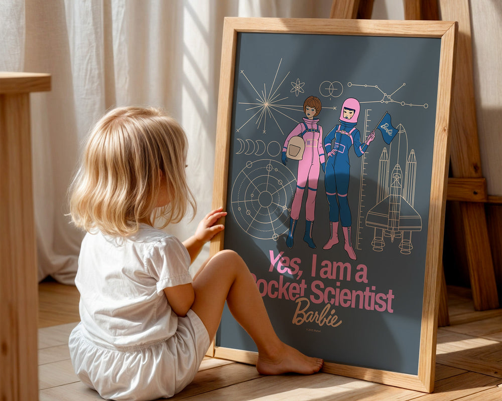 Barbie Yes I Am A Rocket Scientist Print wall - art - picture - poster