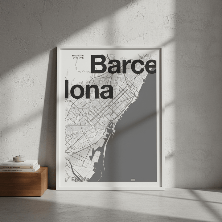 Barcelona Map by Florent Bodart wall - art - picture - poster