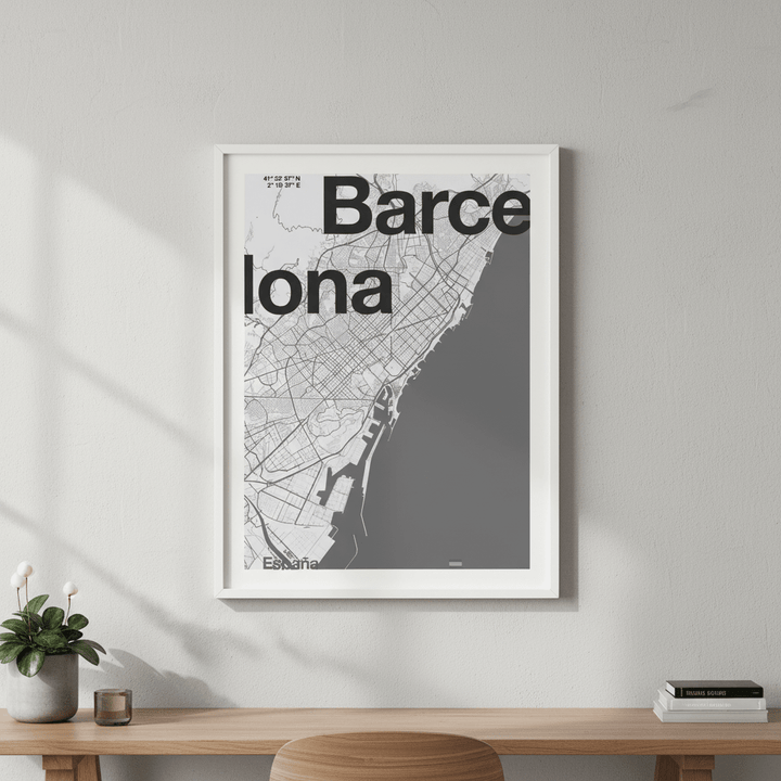 Barcelona Map by Florent Bodart wall - art - picture - poster