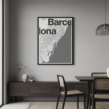 Barcelona Map by Florent Bodart wall - art - picture - poster