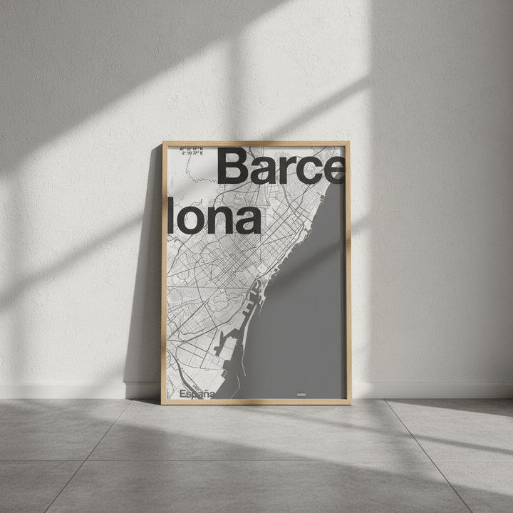 Barcelona Map by Florent Bodart wall - art - picture - poster