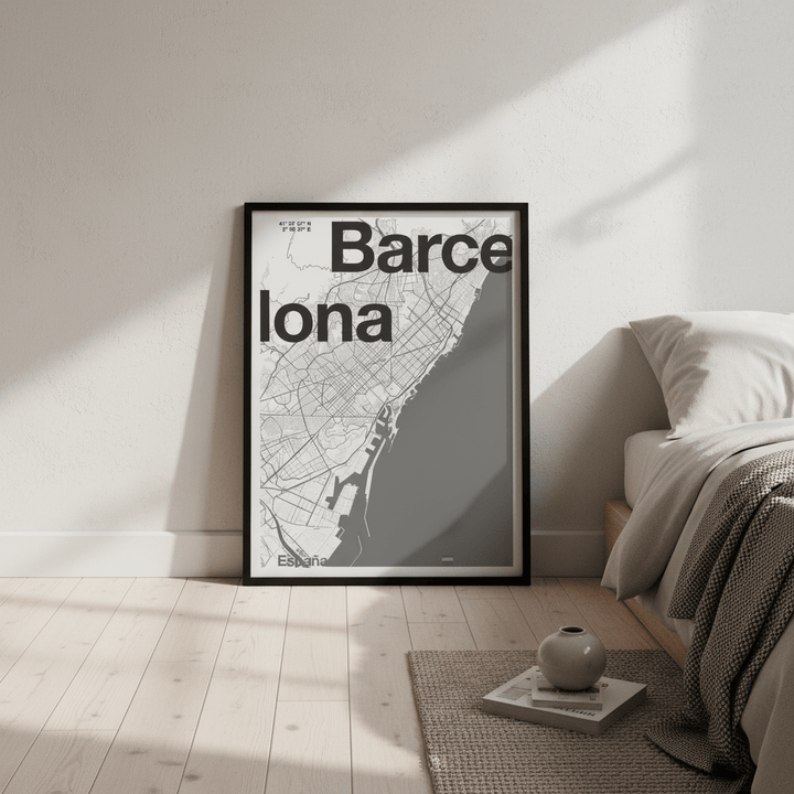 Barcelona Map by Florent Bodart wall - art - picture - poster