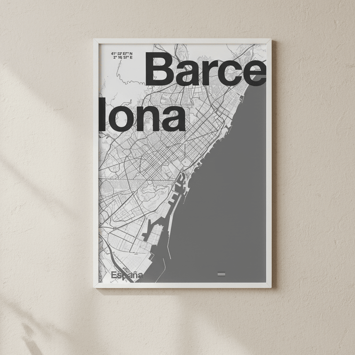 Barcelona Map by Florent Bodart wall - art - picture - poster
