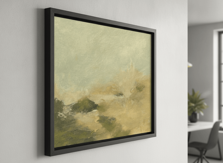 Contemporary wall art featured in a bright modern office workspace