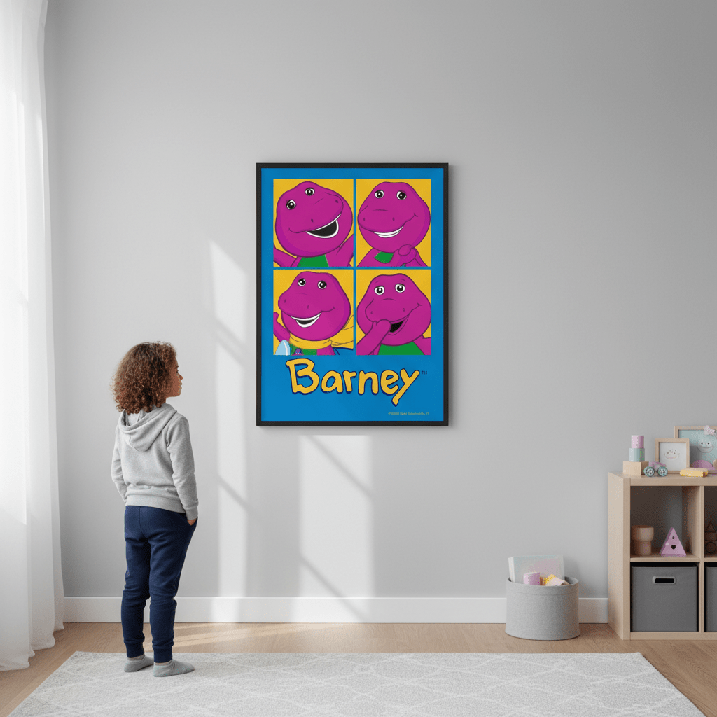Barney 4 Moods Kids Room Wall Art Print wall - art - picture - poster