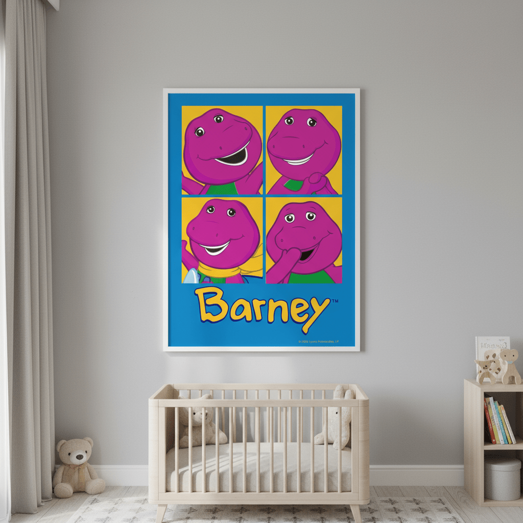 Barney 4 Moods Kids Room Wall Art Print wall - art - picture - poster