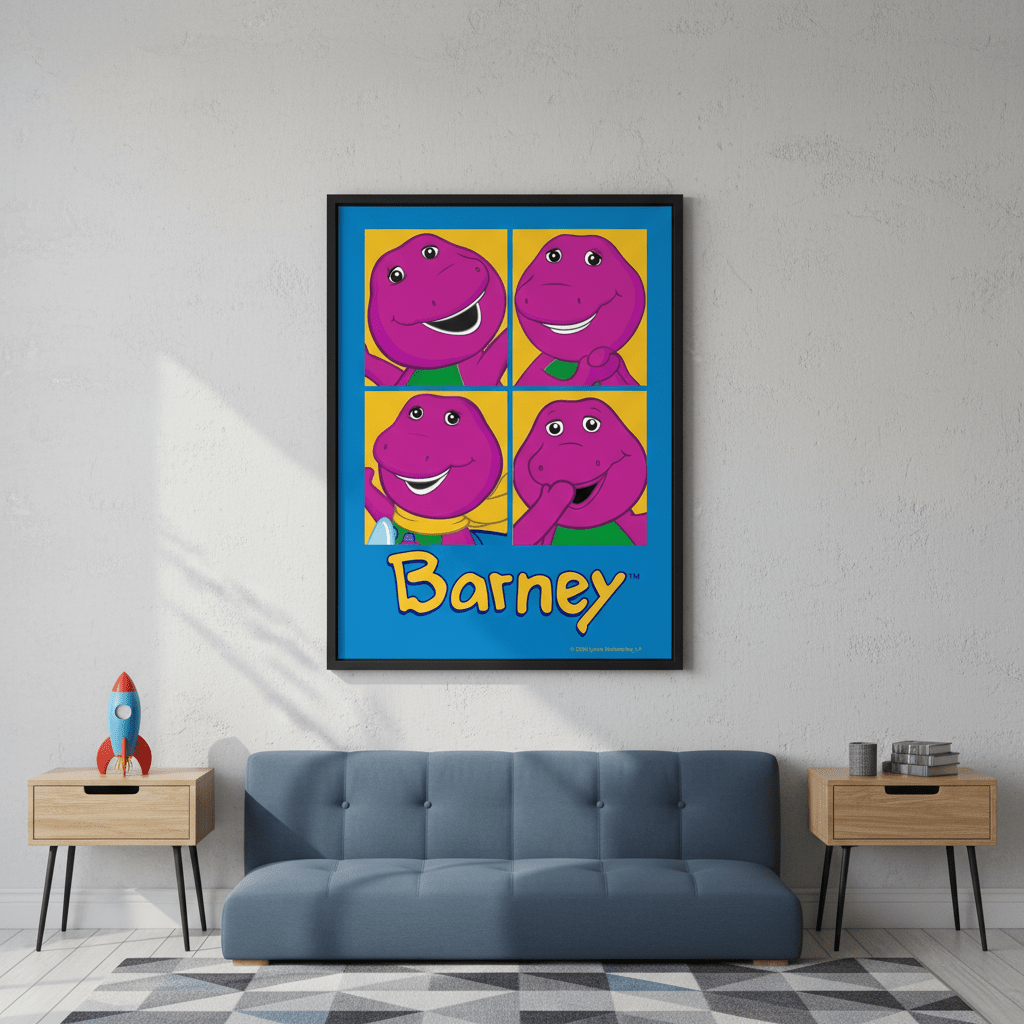 Barney 4 Moods Kids Room Wall Art Print wall - art - picture - poster