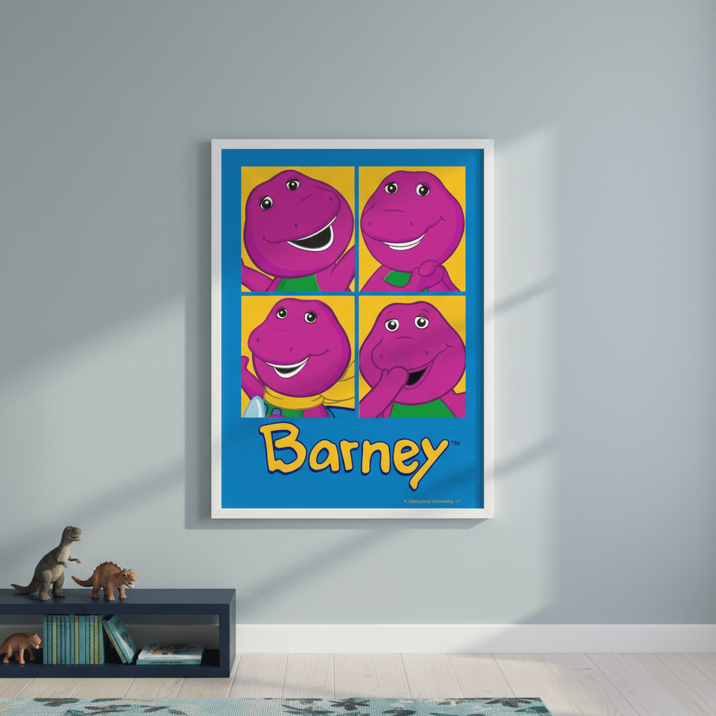 Barney 4 Moods Kids Room Wall Art Print wall - art - picture - poster