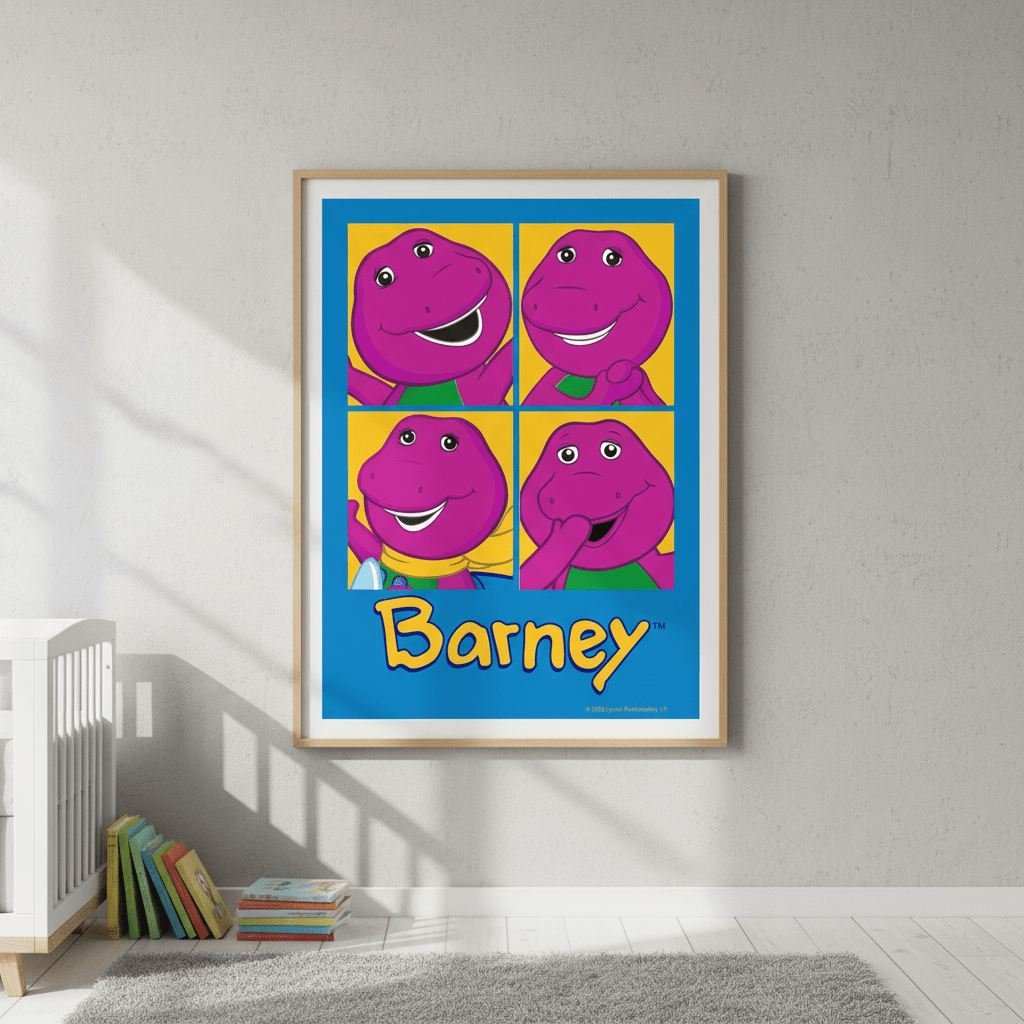 Barney 4 Moods Kids Room Wall Art Print wall - art - picture - poster
