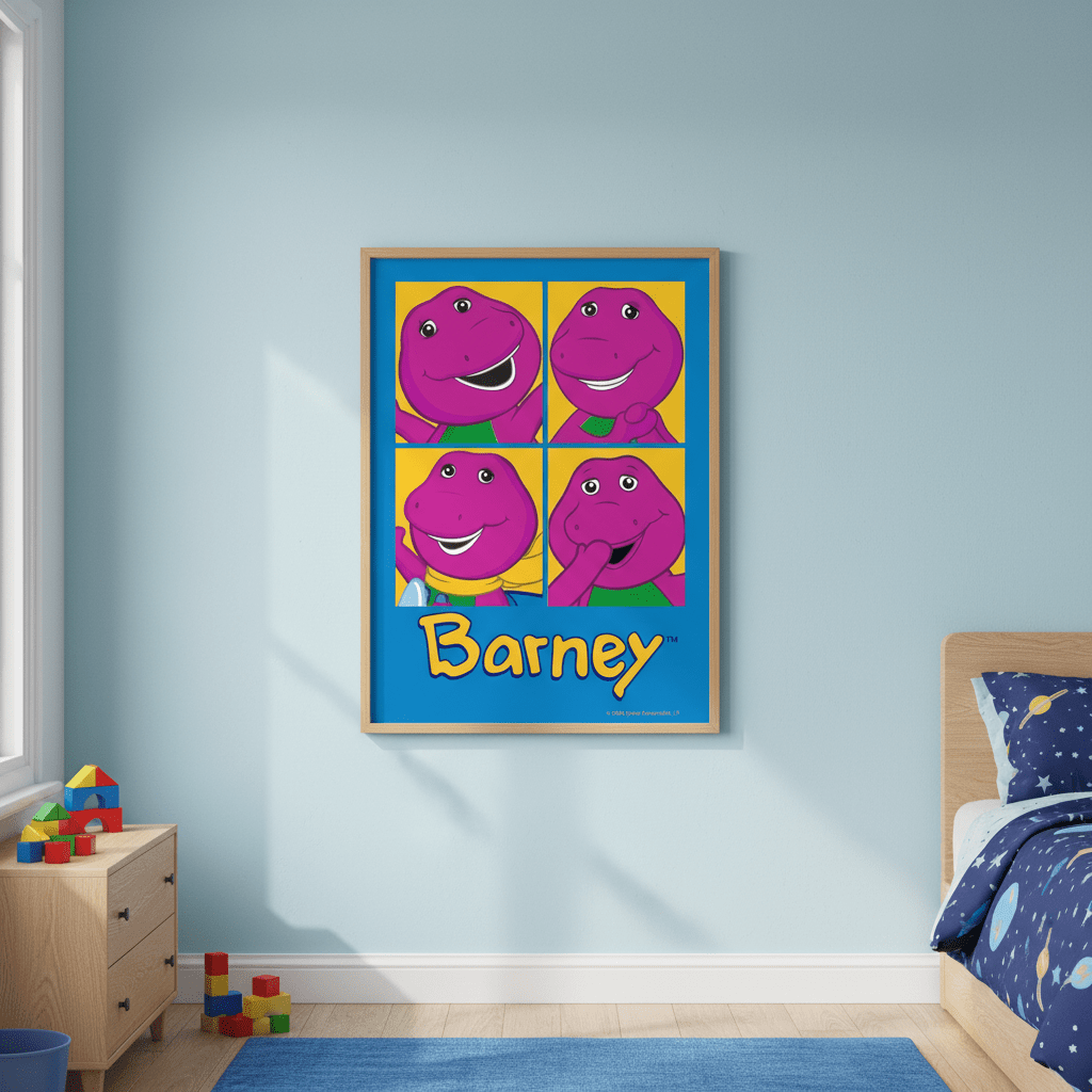 Barney 4 Moods Kids Room Wall Art Print wall - art - picture - poster