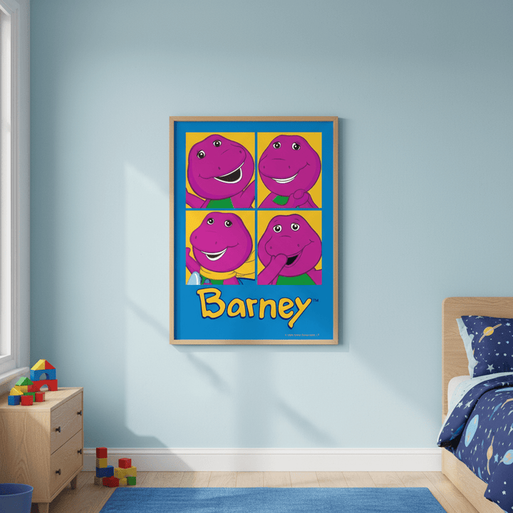 Barney 4 Moods Kids Room Wall Art Print wall - art - picture - poster