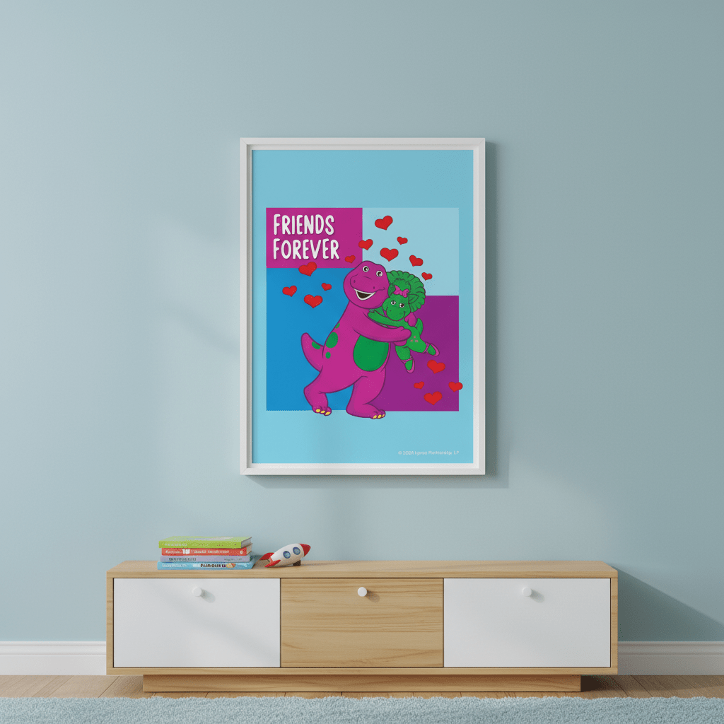 Barney Friends Forever Kids Bedroom Wall Art Print wall - art - picture - poster