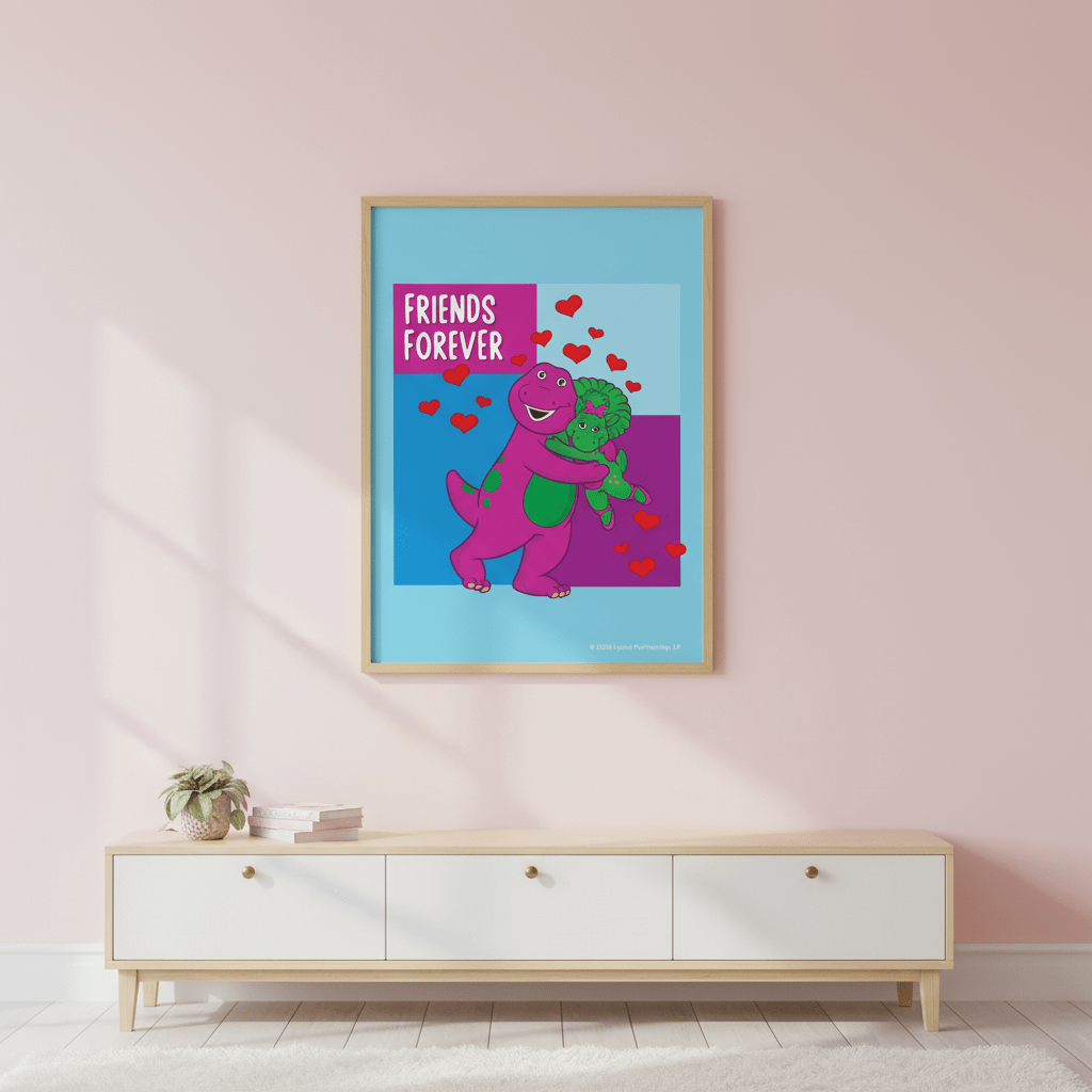 Barney Friends Forever Kids Bedroom Wall Art Print wall - art - picture - poster