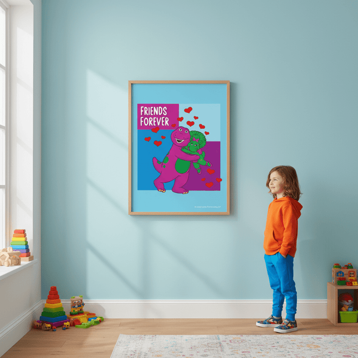 Barney Friends Forever Kids Bedroom Wall Art Print wall - art - picture - poster