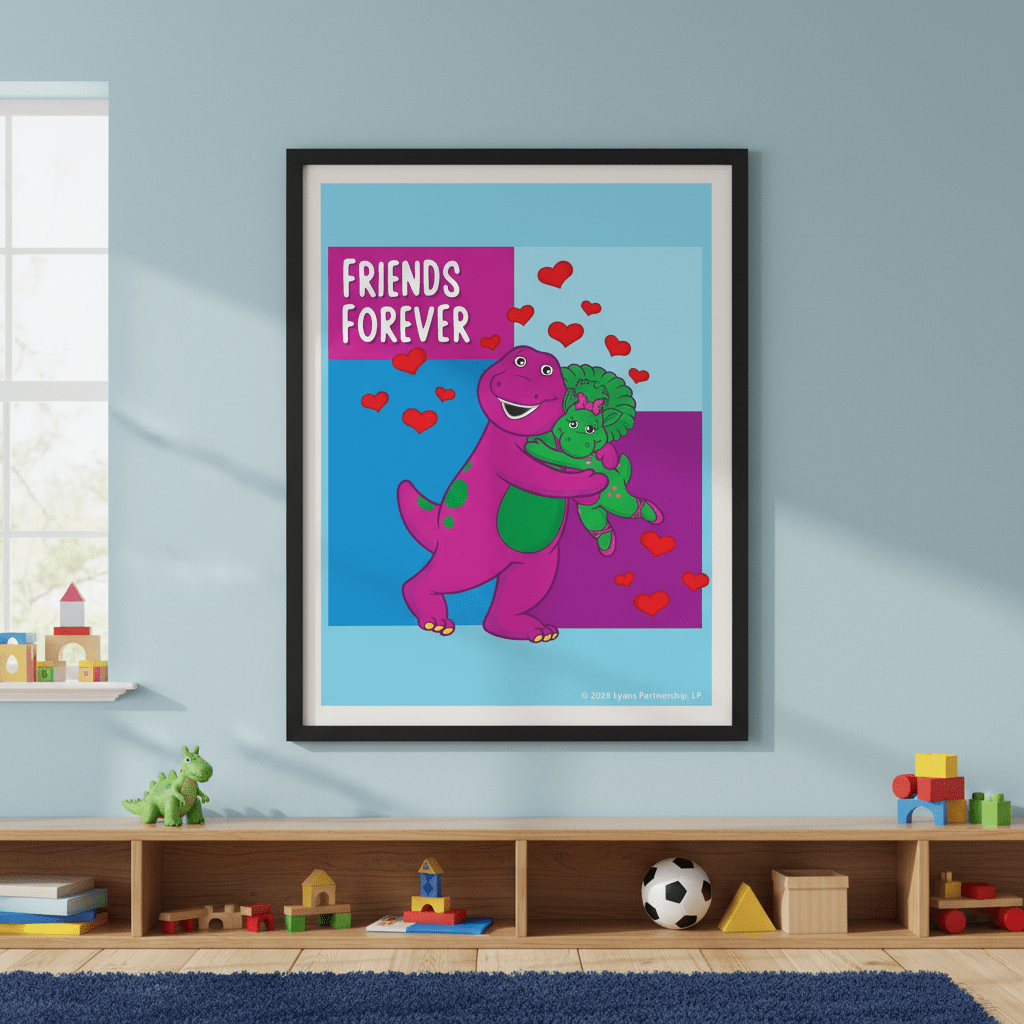 Barney Friends Forever Kids Bedroom Wall Art Print wall - art - picture - poster