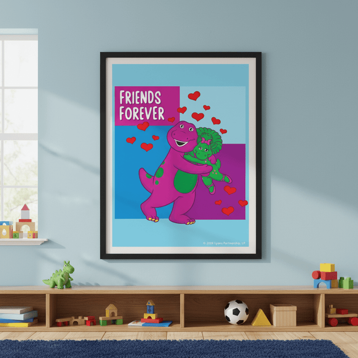 Barney Friends Forever Kids Bedroom Wall Art Print wall - art - picture - poster