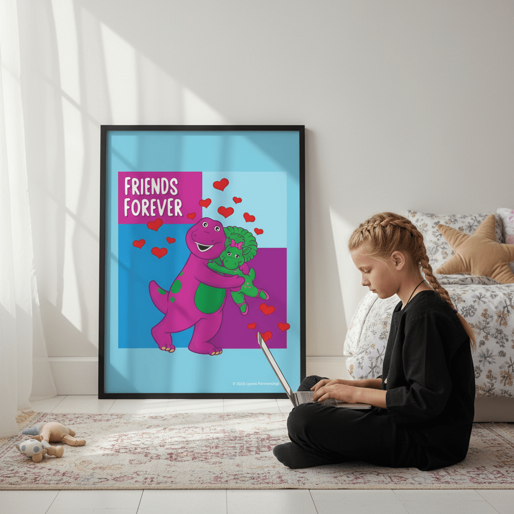 Barney Friends Forever Kids Bedroom Wall Art Print wall - art - picture - poster