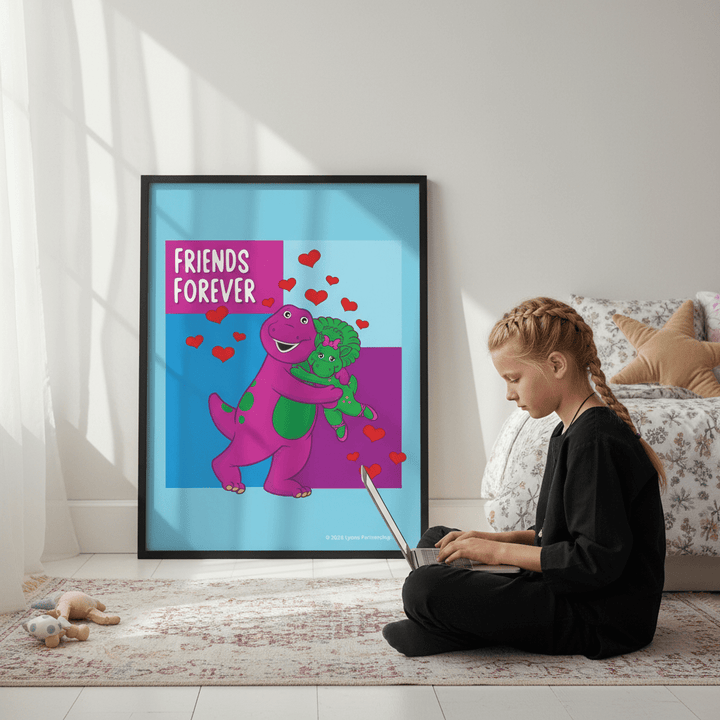 Barney Friends Forever Kids Bedroom Wall Art Print wall - art - picture - poster