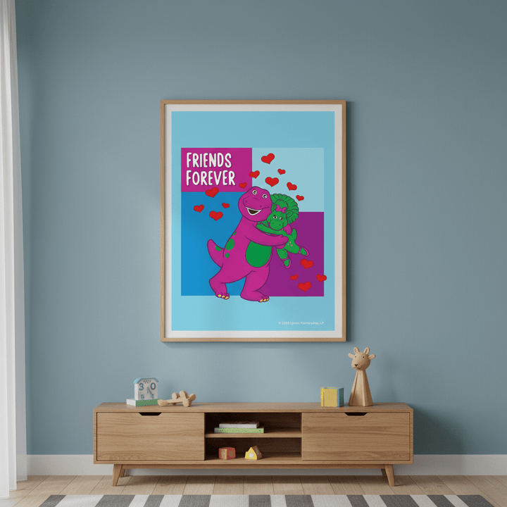 Barney Friends Forever Kids Bedroom Wall Art Print wall - art - picture - poster