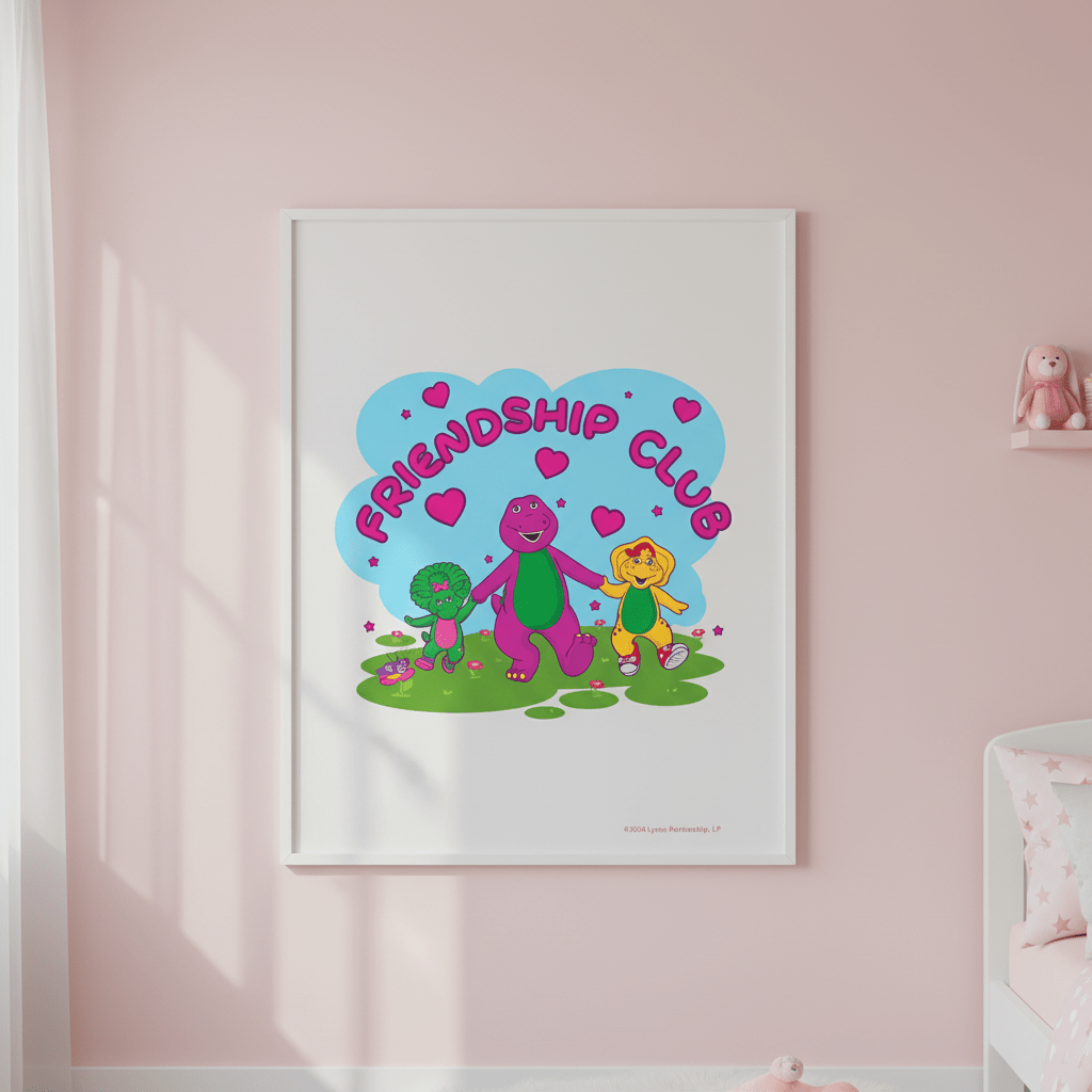 Barney Friendship Club Wall Art Print wall - art - picture - poster