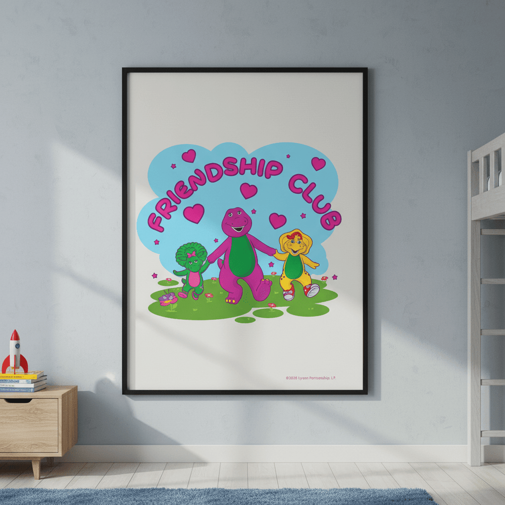 Barney Friendship Club Wall Art Print wall - art - picture - poster