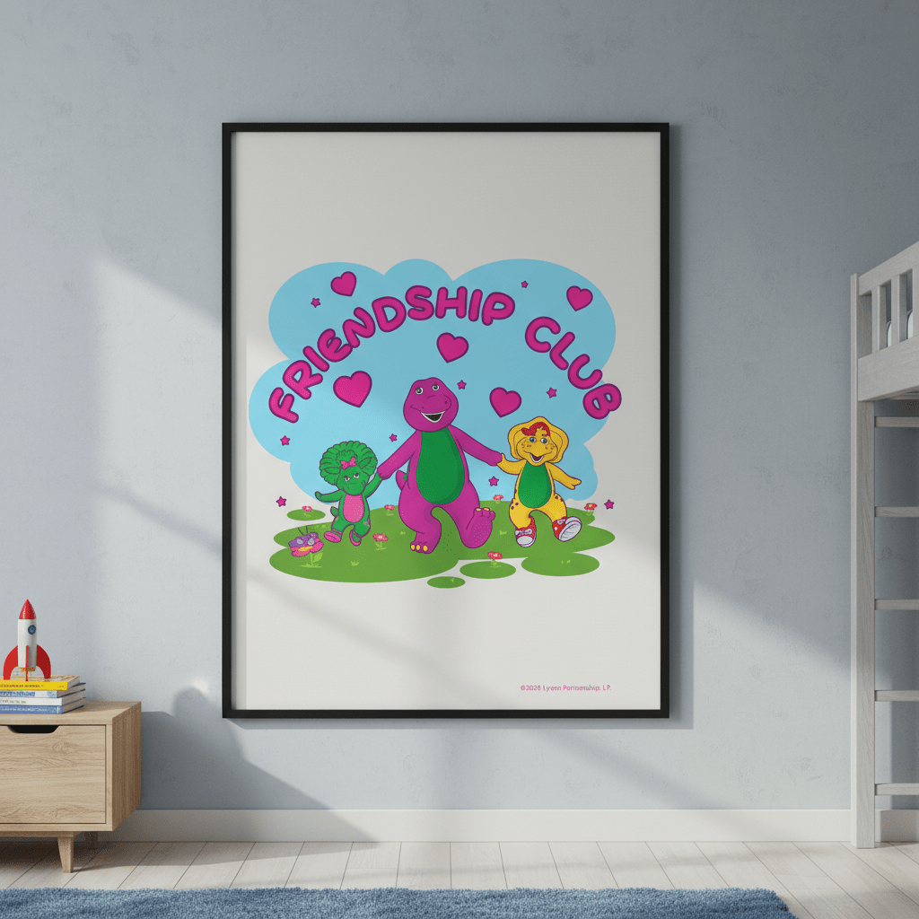 Barney Friendship Club Wall Art Print wall - art - picture - poster