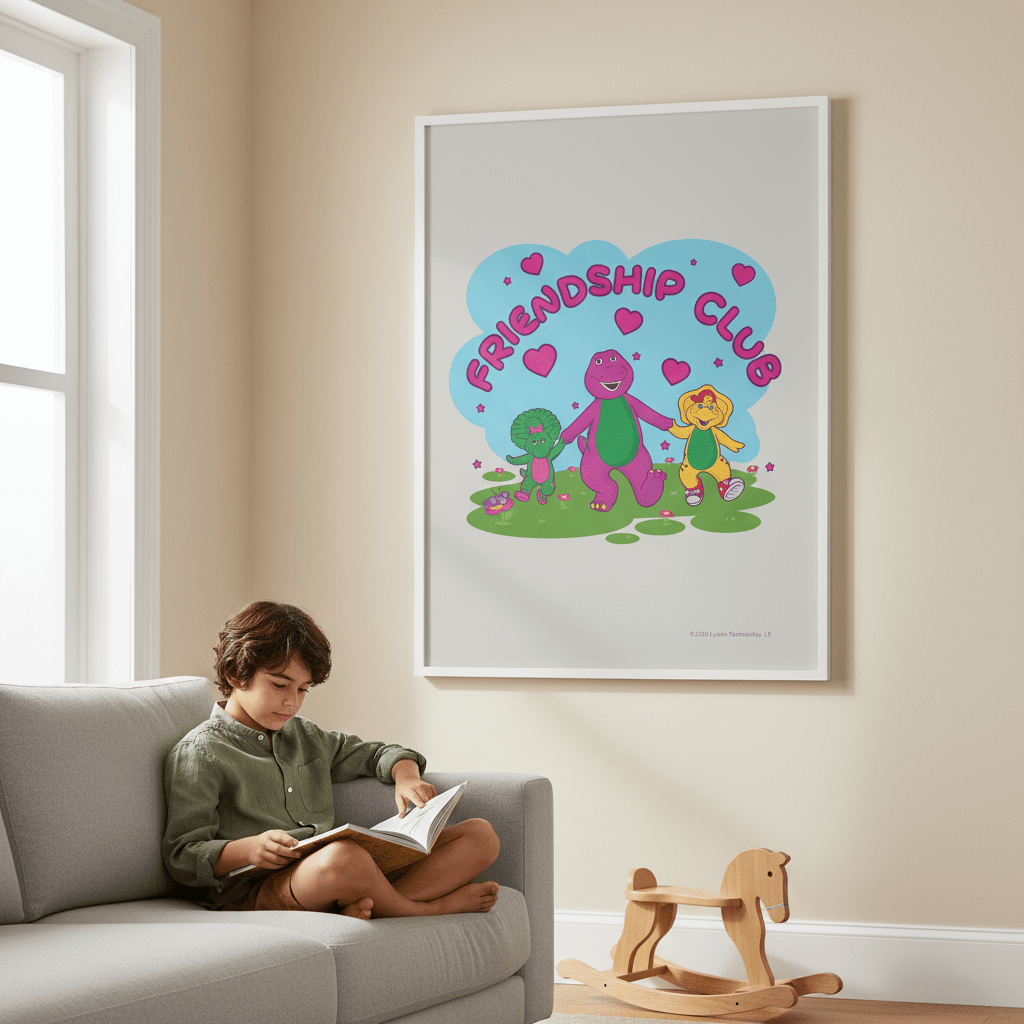 Barney Friendship Club Wall Art Print wall - art - picture - poster