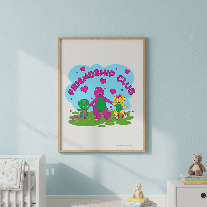 Barney Friendship Club Wall Art Print wall - art - picture - poster