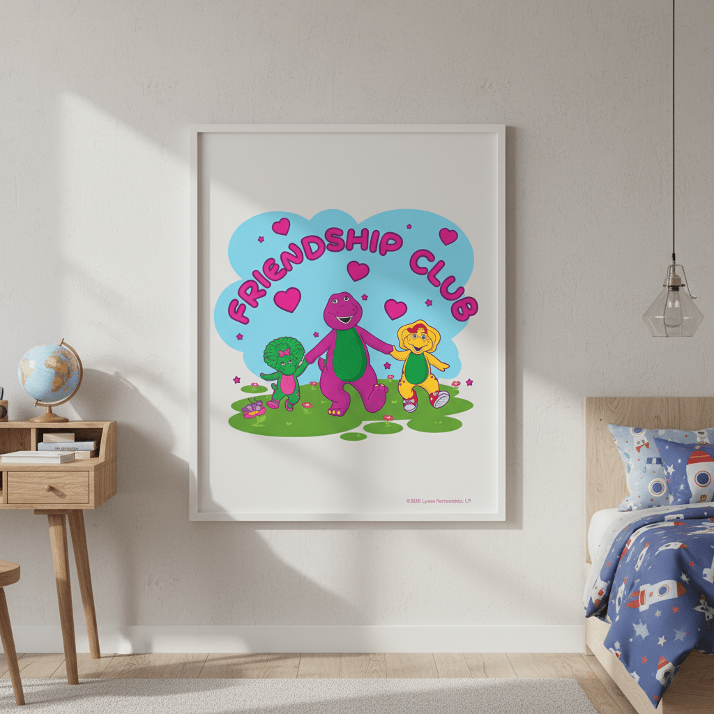 Barney Friendship Club Wall Art Print wall - art - picture - poster