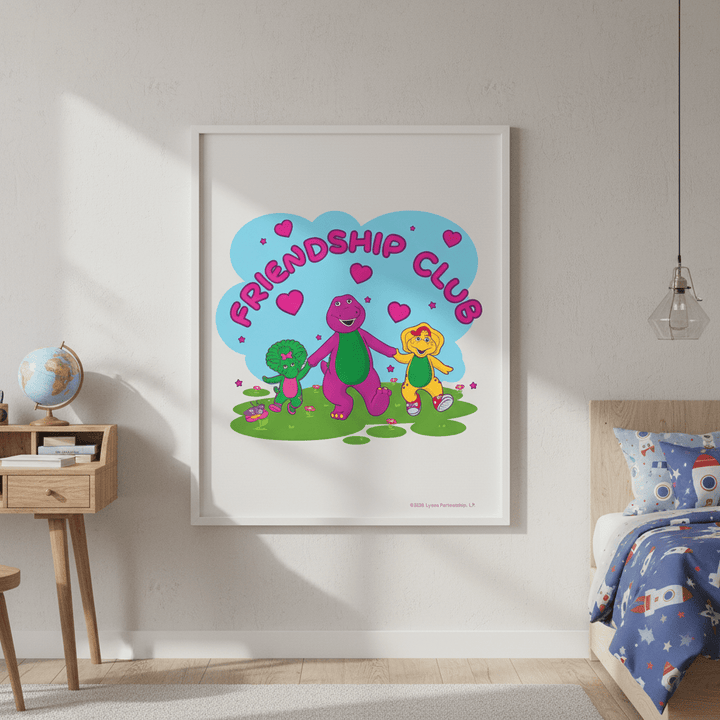 Barney Friendship Club Wall Art Print wall - art - picture - poster