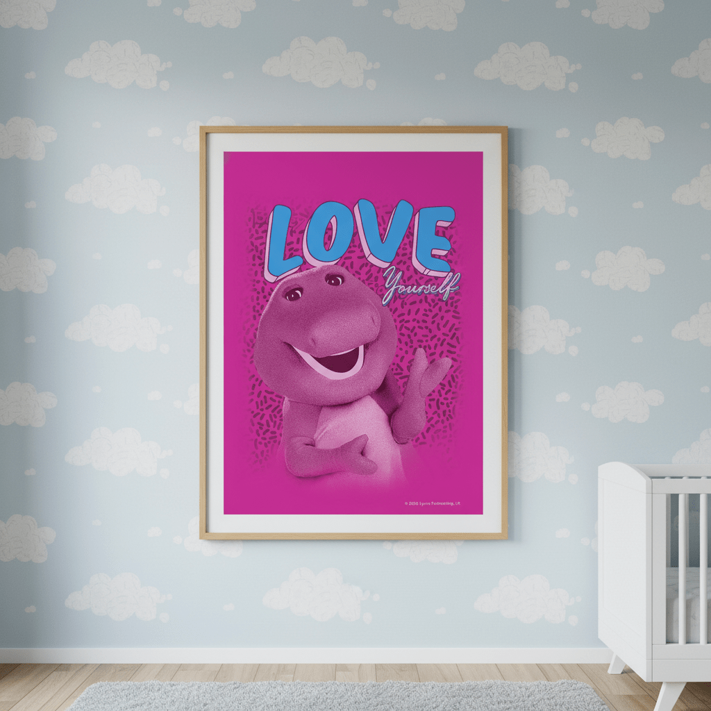 Barney Love Yourself Kids Wall Art Print wall - art - picture - poster