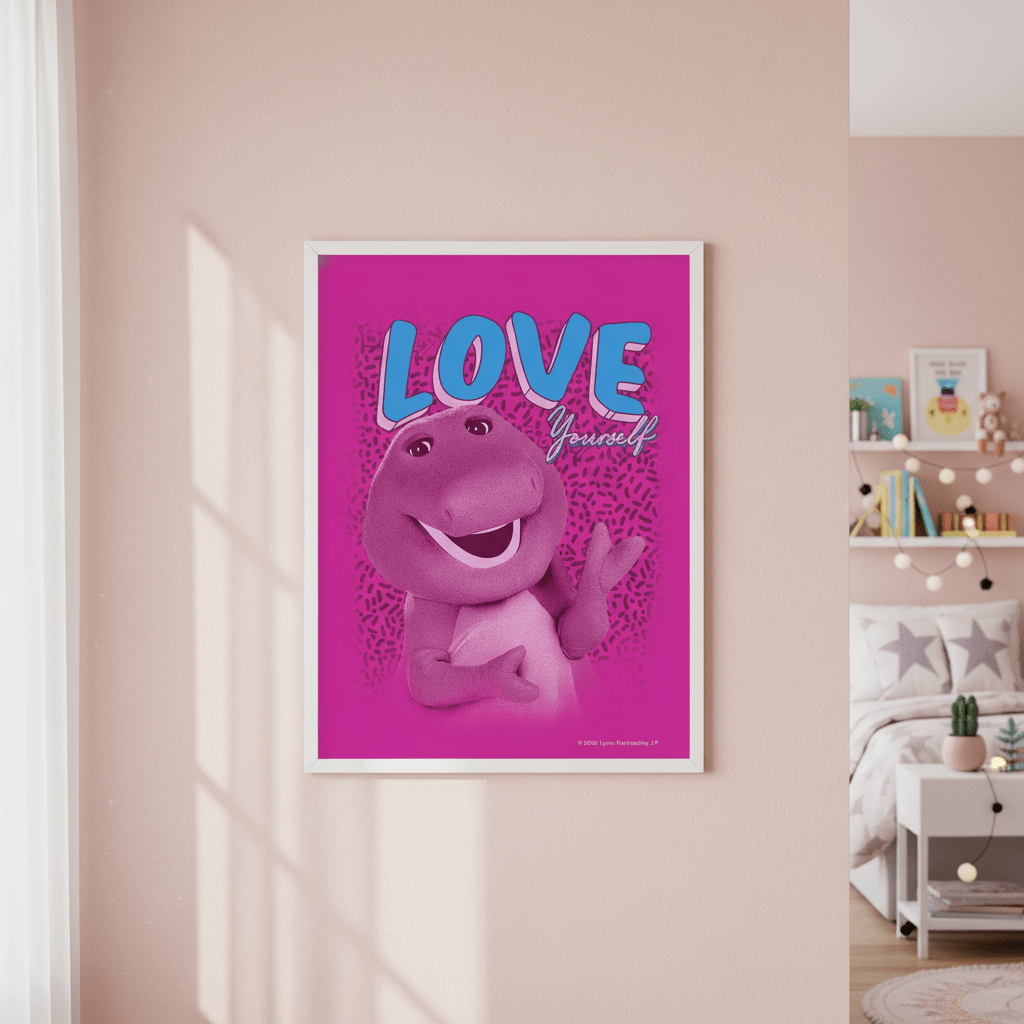 Barney Love Yourself Kids Wall Art Print wall - art - picture - poster