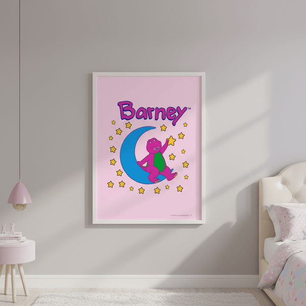 Barney Over the Moon Kids Bedroom Wall Art