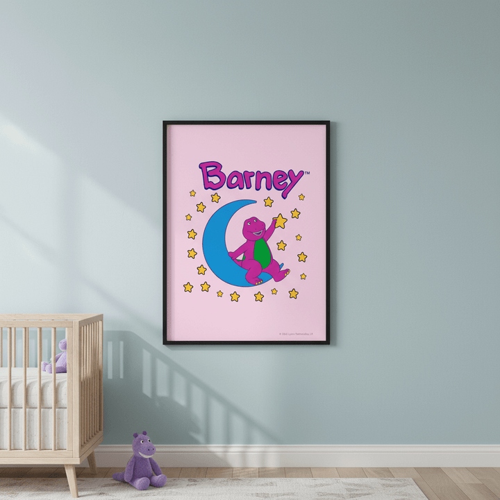 Barney Over the Moon Kids Bedroom Wall Art wall - art - picture - poster