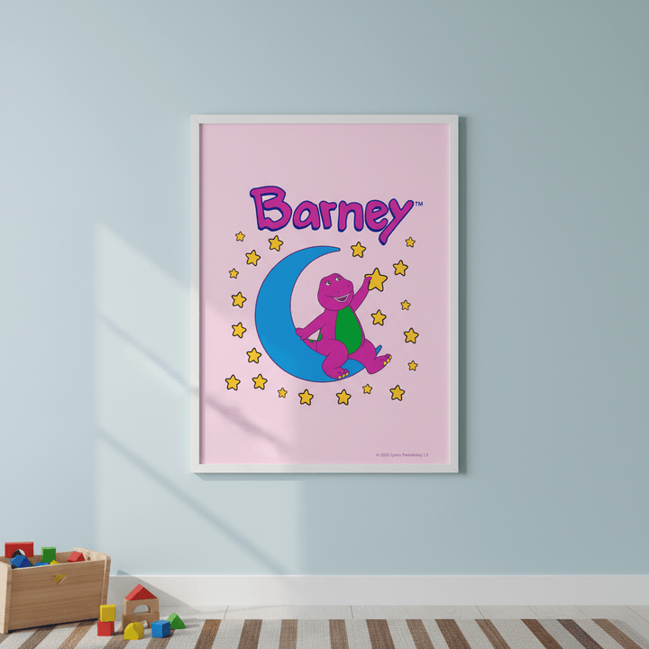 Barney Over the Moon Kids Bedroom Wall Art wall - art - picture - poster