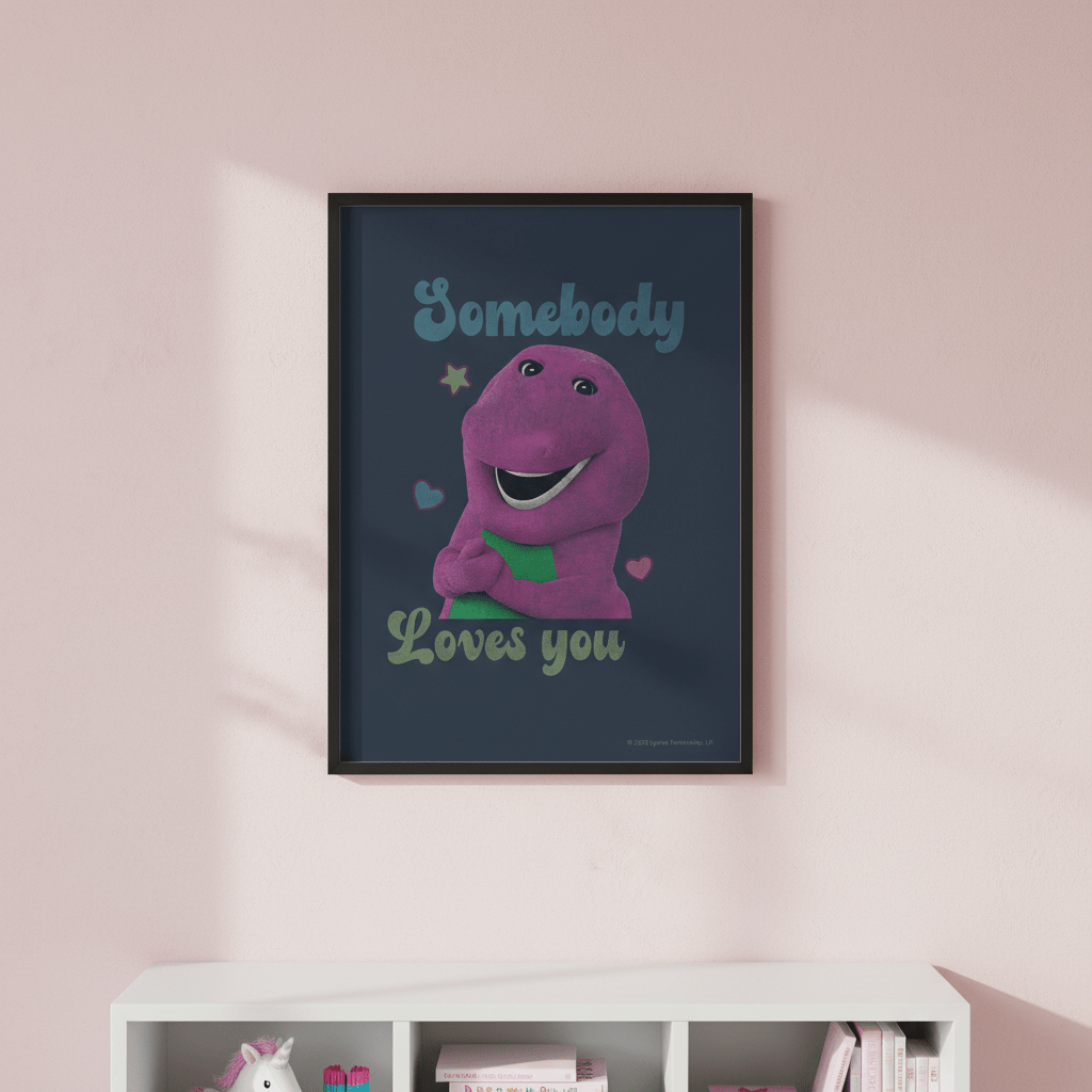 Barney Somebody Loves You Kids Bedroom Wall Art wall - art - picture - poster