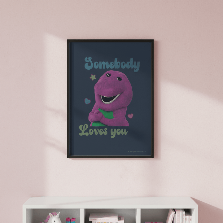 Barney Somebody Loves You Kids Bedroom Wall Art wall - art - picture - poster