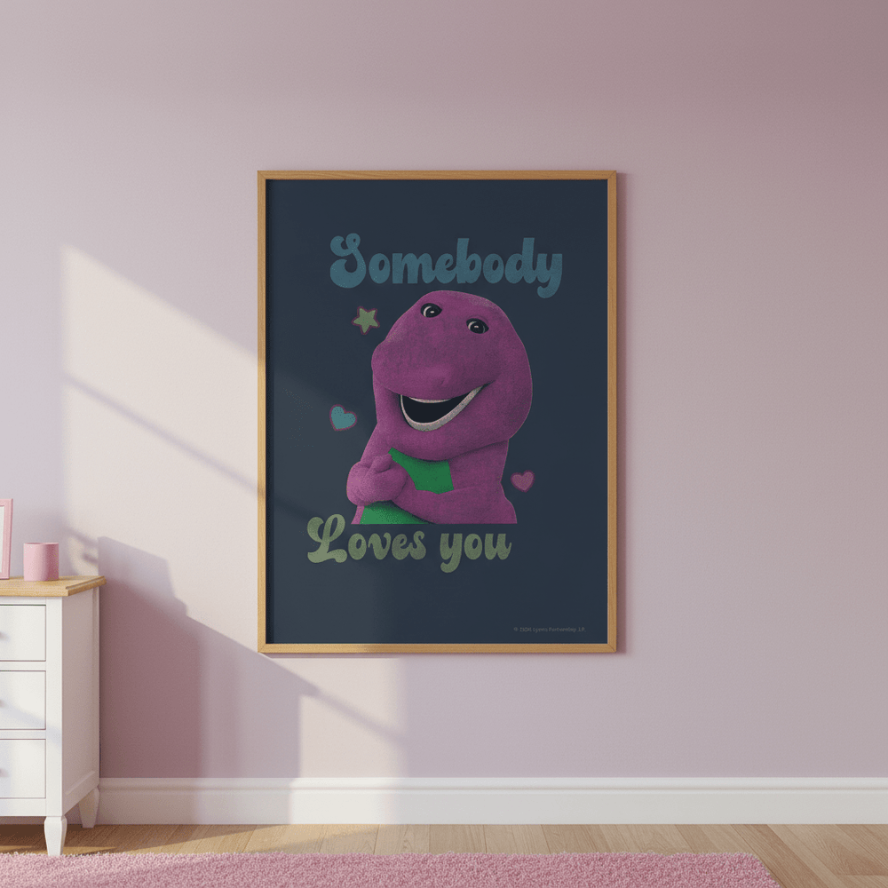 Barney Somebody Loves You Kids Bedroom Wall Art wall - art - picture - poster