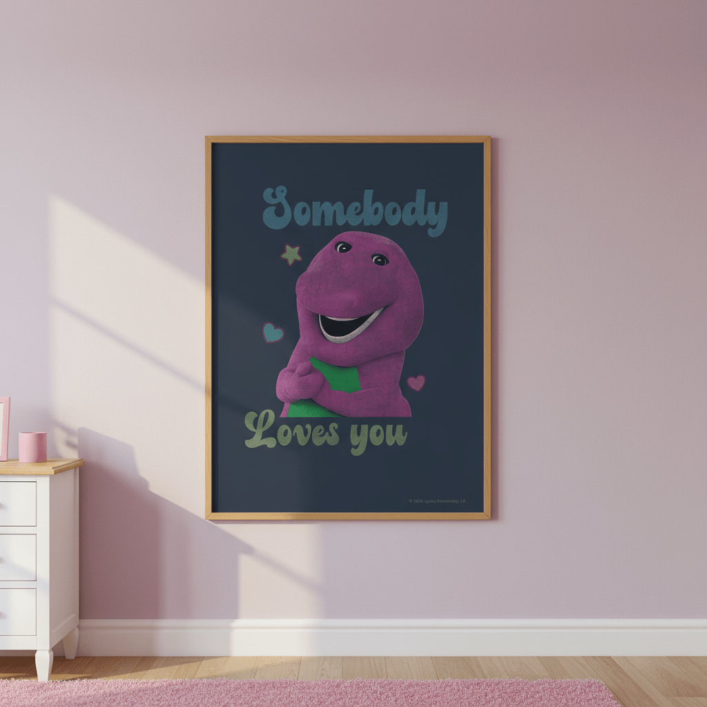 Barney Somebody Loves You Kids Bedroom Wall Art wall - art - picture - poster