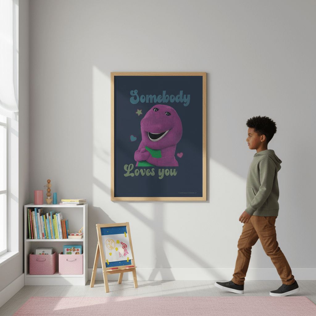 Barney Somebody Loves You Kids Bedroom Wall Art wall - art - picture - poster