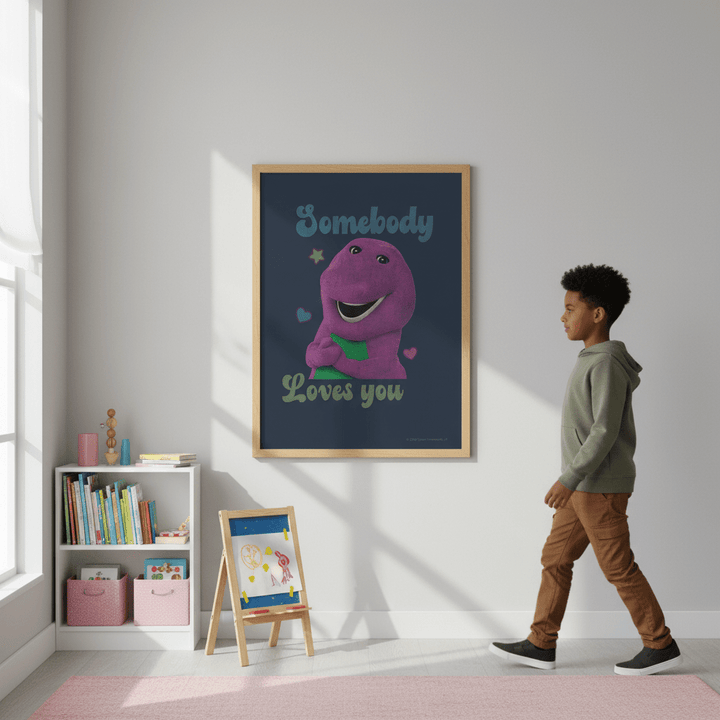 Barney Somebody Loves You Kids Bedroom Wall Art wall - art - picture - poster