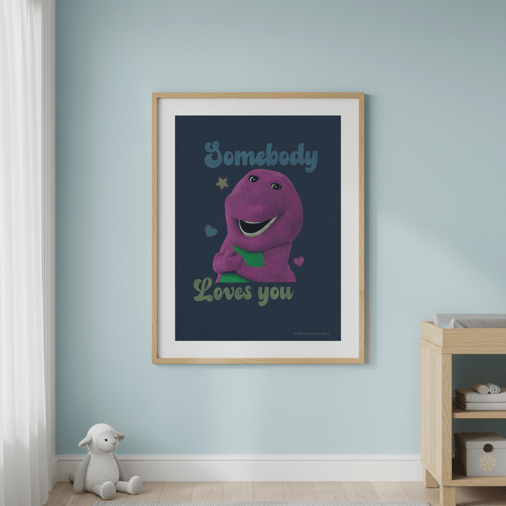 Barney Somebody Loves You Kids Bedroom Wall Art wall - art - picture - poster