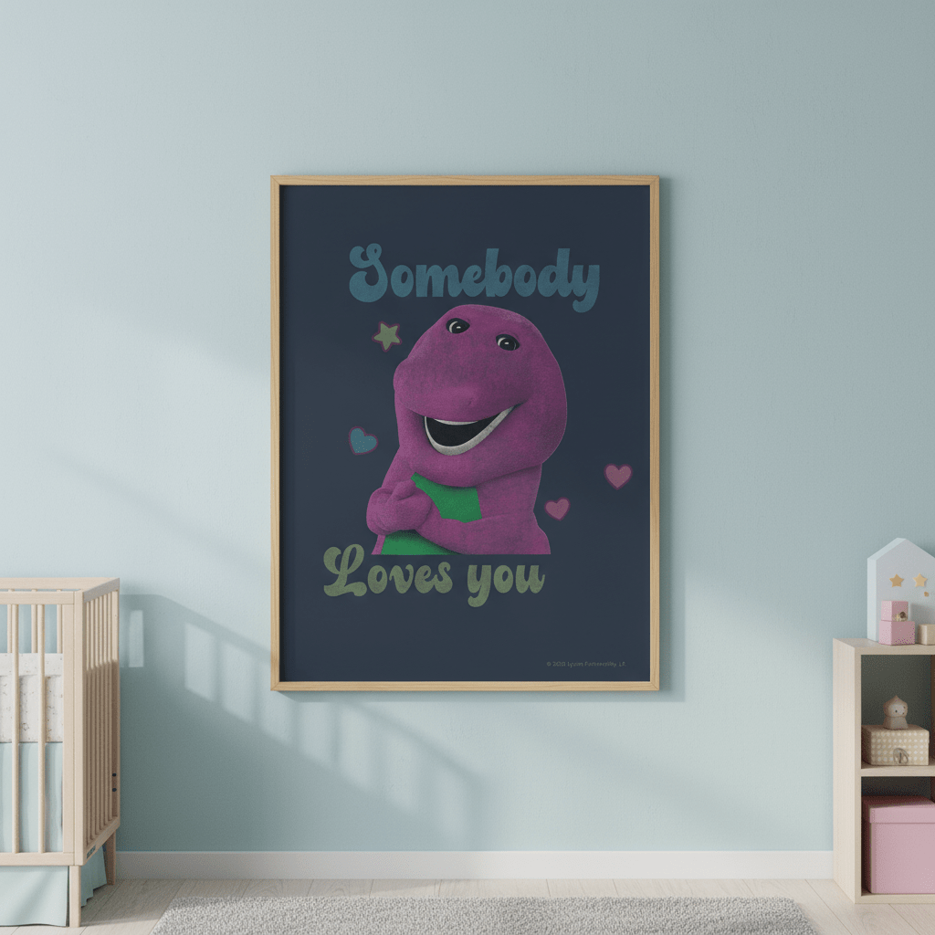 Barney Somebody Loves You Kids Bedroom Wall Art wall - art - picture - poster